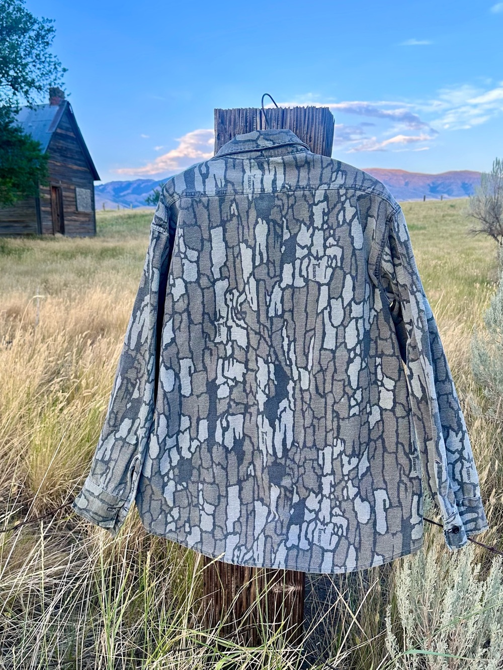 vintage deerskin camo button down shirt 90s streetwear hunting camouflage - Picture 2 of 4